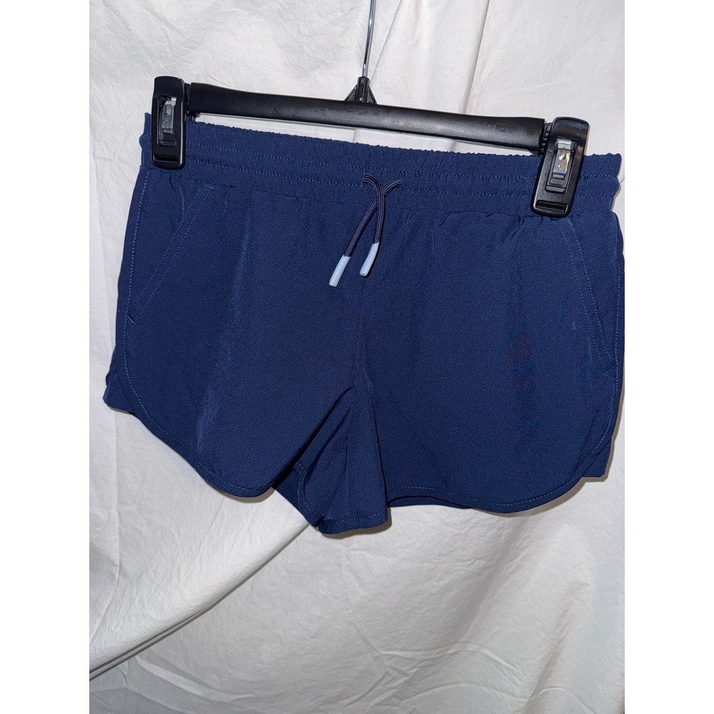 Eddie Bauer Kids Navy Blue Active Athletic Shorts Size M 10/12 Drawstring Pocket